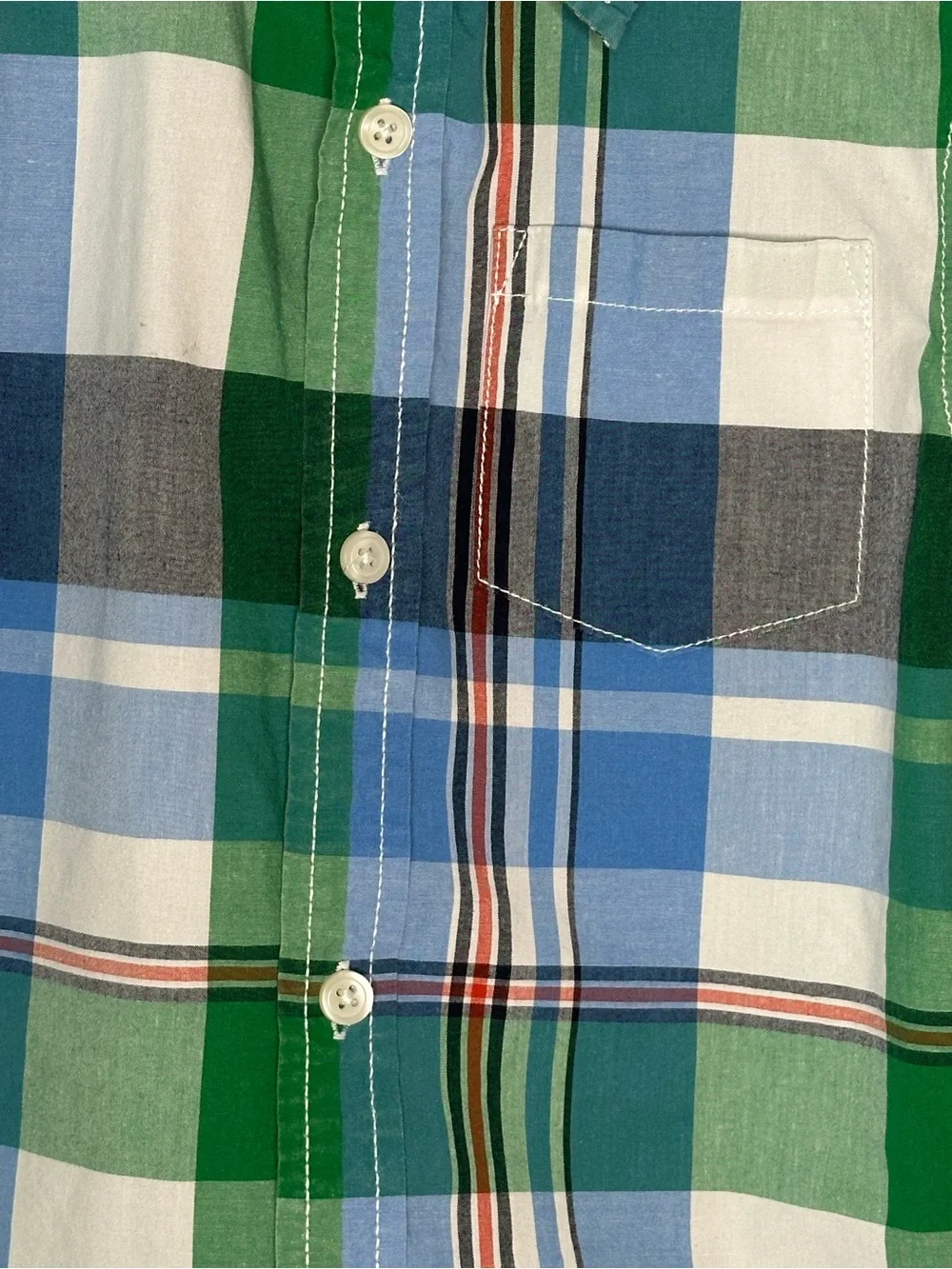 Gymboree 3T boys short sleeve plaid 💯 cotton shirt with pocket